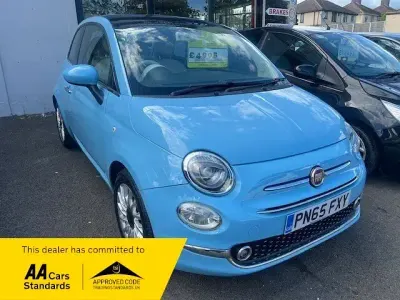 Usado Fiat 500 Lounge 69 CV (50 kW) 2015 Azul Utilitario