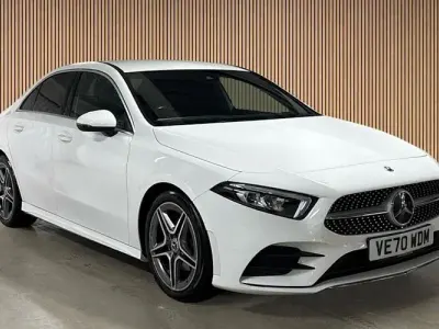 Used Mercedes A180 AMG line 116 HP (85 kW) 2020 Polar white Sedan