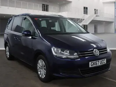 Used VW Sharan SE 177 HP (130 kW) 2017 Blue MPV