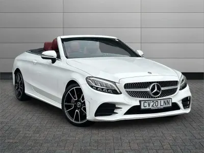 Used Mercedes C200 AMG line 180 HP (132 kW) 2020 White Cabriolet