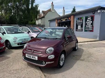 Used Fiat 500 Lounge 69 HP (50 kW) 2016 Red Hatchback
