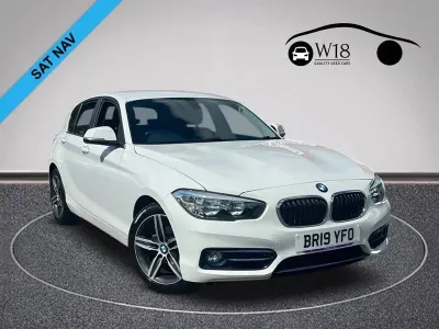 Used BMW 118 Sport Line 136 HP (100 kW) 2019 White Hatchback