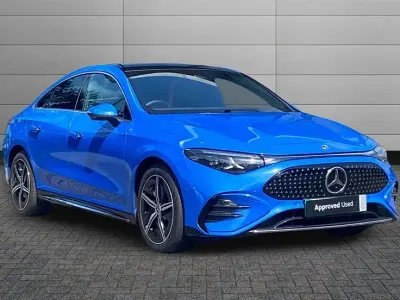 Used Mercedes CLA 250+ AMG line 200 kW (272 HP) 2025 Sapphire blue Sedan