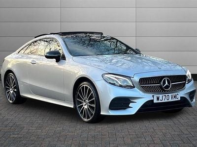 Used Mercedes E400 AMG Line Premium Plus 340 HP (250 kW) 2020 Iridium silver Coupe