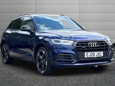 Used Audi Q5 Black Edition 190 HP (139 kW) 2020 Navarra blue SUV
