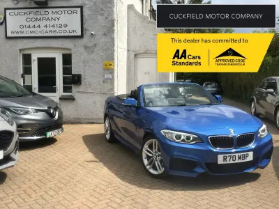 Used BMW 218 M Sport 136 HP (100 kW) 2016 Blue Cabriolet