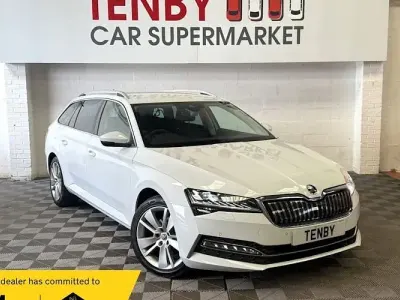Used Skoda Superb SE L 218 HP (160 kW) 2021 White Estate