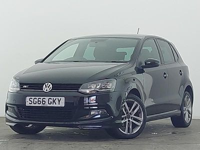 Used VW Polo R-line 90 HP (66 kW) 2016 Black Hatchback