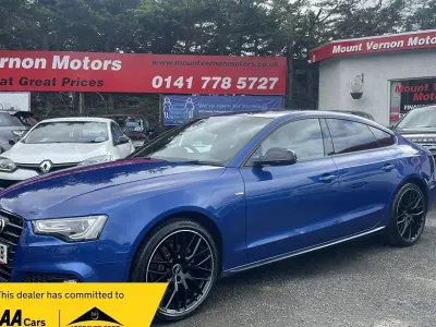 Used Audi A5 Sportback Black Edition 177 HP (130 kW) 2015 Blue Hatchback