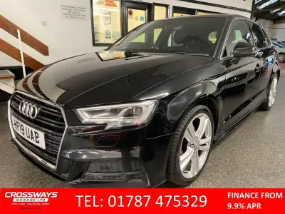 Used Audi A3 Sportback S-Line 150 HP (110 kW) 2019 Black Hatchback