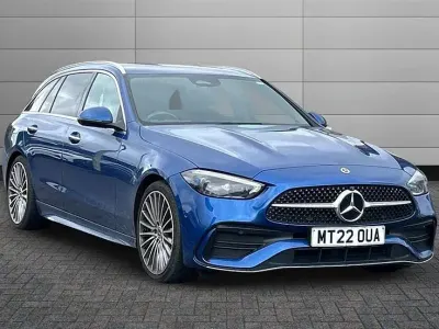 Used Mercedes C220 AMG Line Premium 200 HP (147 kW) 2022 Spectral blue Estate