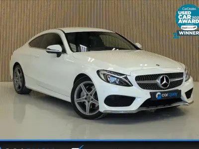 Used Mercedes C220 AMG line 170 HP (125 kW) 2018 White Coupe