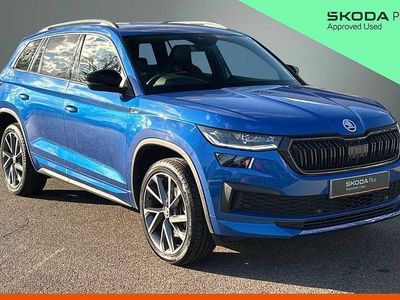 Used Skoda Kodiaq SportLine 140 HP (102 kW) 2022 Race blue metallic SUV
