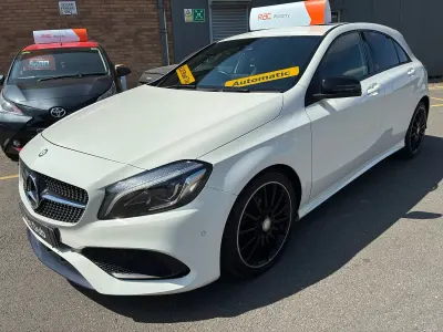 Used Mercedes A200 AMG Line Premium 136 HP (100 kW) 2017 White Hatchback