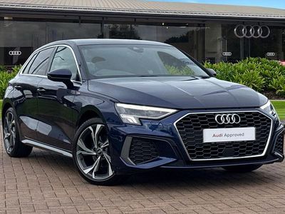 Used Audi A3 Sportback S-Line 150 HP (110 kW) 2022 Blue Hatchback