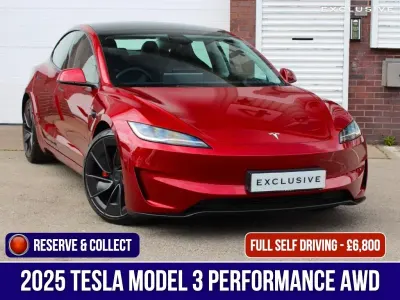 Used Tesla Model 3 Performance 461 kW (627 HP) 2025 Red Sedan