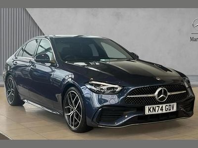 Blue Used 2024 Mercedes C300e AMG Line Premium Plus Sedan | £37,980 (Fair price)