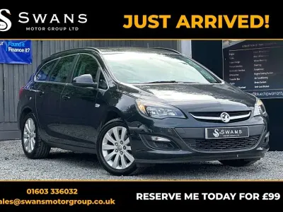 Used Vauxhall Astra S 110 HP (80 kW) 2015 Black Estate