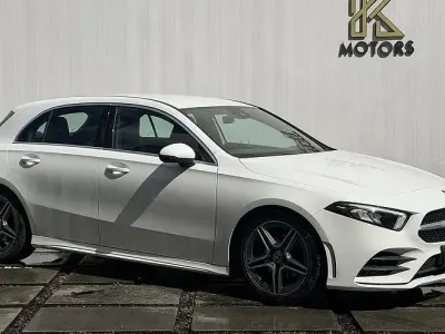 Used Mercedes A200 AMG line 163 HP (119 kW) 2018 White Hatchback