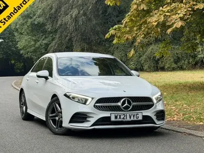 Used Mercedes A200 AMG line 147 HP (108 kW) 2021 White Sedan