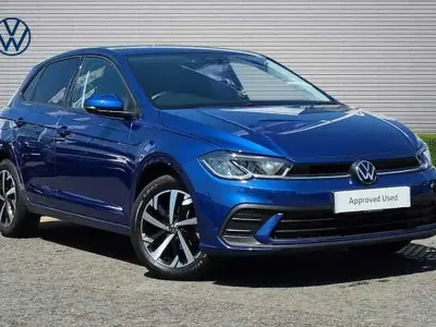 Used VW Polo Match 95 HP (69 kW) 2024 Blue Hatchback