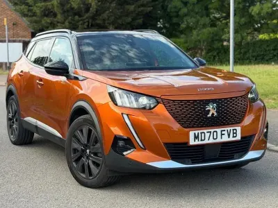 Used Peugeot e-2008 Premium 100 kW (136 HP) 2021 Orange SUV
