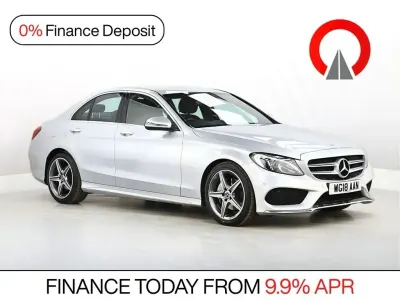 Używany Mercedes C220 AMG line 170 KM (125 kW) 2018 Srebrny Sedan/Limuzyna
