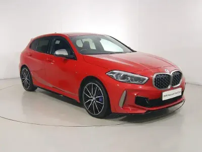 Used BMW M135 Comfort Edition 306 HP (225 kW) 2021 Red Hatchback