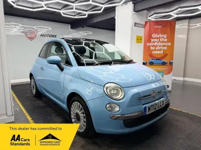 Używany Fiat 500 Lounge 69 KM (50 kW) 2012 Niebieski Hatchback