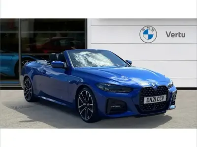 Usado BMW 420 M Sport 184 HP (135 kW) 2021 Azul Cabrios
