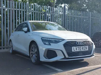 Used Audi A3 S-Line 150 HP (110 kW) 2020 White Sedan