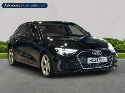 Used Audi A3 S-Line 150 HP (110 kW) 2024 Black Hatchback