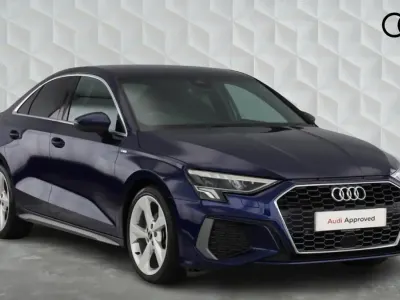 Used Audi A3 S-Line 150 HP (110 kW) 2022 Blue Sedan