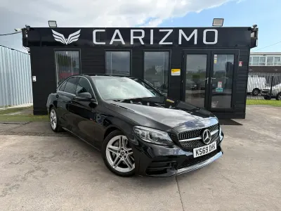 Used Mercedes C300 AMG line 2019 Black Sedan
