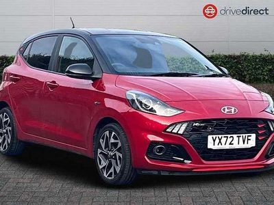 Pearl dragon red Used 2022 Hyundai i10 N Line Hatchback | £11,849 (Fair price)
