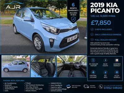 Used Kia Picanto 66 HP (48 kW) 2018 Blue Hatchback