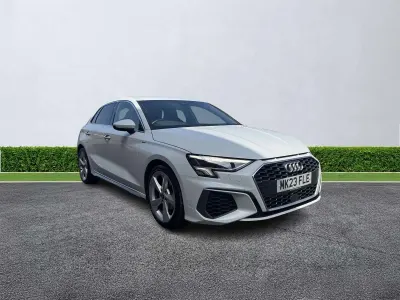 Used Audi A3 S-Line 110 HP (80 kW) 2023 White Sedan