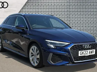 Used Audi A3 S-Line 150 HP (110 kW) 2022 Blue Sedan