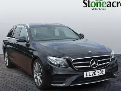 Used Mercedes E220 AMG line 194 HP (142 kW) 2020 Black Estate