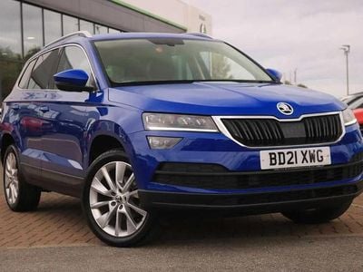 Energy blue Used 2021 Skoda Karoq SE L SUV | £17,995 (Fair price)