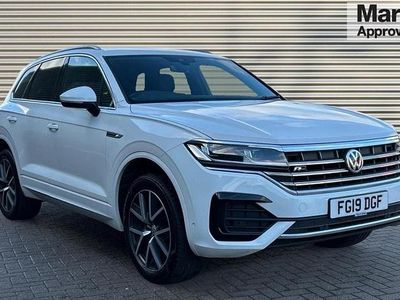 White Used 2019 VW Touareg R-line SUV | £26,290 (Fair price)
