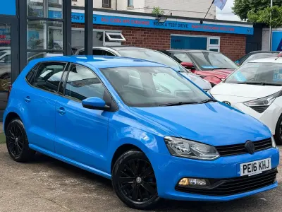 Used VW Polo SE 60 HP (44 kW) 2016 Blue Hatchback