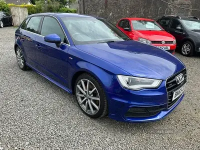 Used Audi A3 S-Line 184 HP (135 kW) 2015 Blue Hatchback