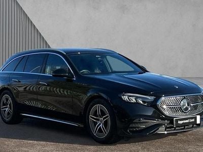 Used Mercedes E220 AMG line 197 HP (144 kW) 2025 Obsidian black metallic Estate