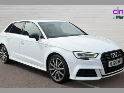 Used Audi A3 Black Edition 116 HP (85 kW) 2020 White Sedan