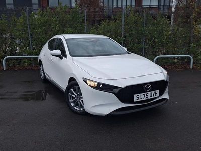 Solid arctic white New 2025 Mazda 3 Prime-Line Hatchback | £18,998 (Good price)
