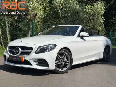 Used Mercedes C200 AMG line 198 HP (145 kW) 2018 White Cabriolet