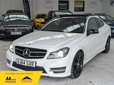 Begagnad Mercedes C250 Sport Edition 204 HK (150 kW) 2014 Vit Sportkupé
