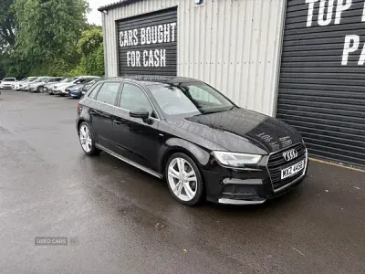Used Audi A3 S-Line 150 HP (110 kW) 2018 Black Sedan