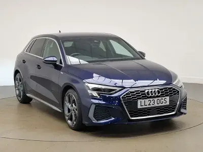 Used Audi A3 S-Line 110 HP (80 kW) 2023 Blue Sedan